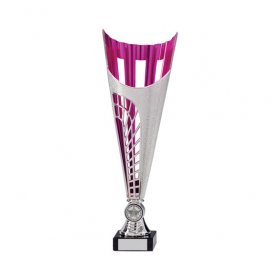 Garrison Silver/Pink Series Cup on Marble Base - 5 Sizes
