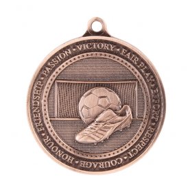 Olympia Football Medal 70mm - Antique Gold, Antique Silver & Antique Bronze