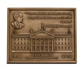 Bronze Padraig Pearse Plaque 14cm