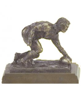 Rugby Bronze  Figure Try Trophy 10cm