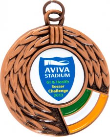 Tri-Colour Enamel Medal 50mm - Gold, Silver & Bronze