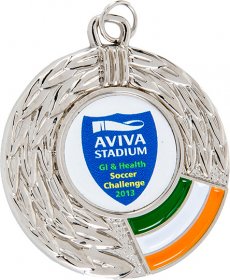 Tri-Colour Enamel Medal 50mm - Gold, Silver & Bronze