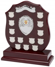 Perpetual Shield on Base with 13 Record Shields 32cm