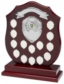 Perpetual Shield on Base with 14 Record Shields 36cm