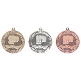 Typhoon Martial Arts Medal 55mm - Antique Gold, Antique Silver & Antique Bronze