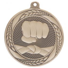 Typhoon Martial Arts Medal 55mm - Antique Gold, Antique Silver & Antique Bronze