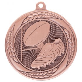 Typhoon Rugby Medal 55mm - Antique Gold, Antique Silver & Antique Bronze