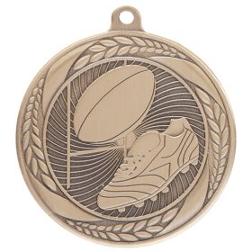 Typhoon Rugby Medal 55mm - Antique Gold, Antique Silver & Antique Bronze