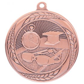 Typhoon Swimming Medal 55mm - Antique Gold, Antique Silver & Antique Bronze