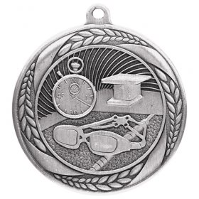 Typhoon Swimming Medal 55mm - Antique Gold, Antique Silver & Antique Bronze