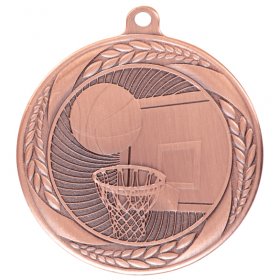 Typhoon Basketball Medal 55mm - Antique Gold, Antique Silver & Antique Bronze