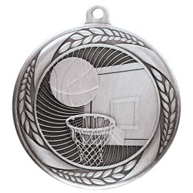 Typhoon Basketball Medal 55mm - Antique Gold, Antique Silver & Antique Bronze