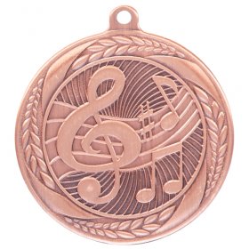 Typhoon Music Medal 55mm - Antique Gold, Antique Silver & Antique Bronze