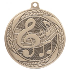 Typhoon Music Medal 55mm - Antique Gold, Antique Silver & Antique Bronze