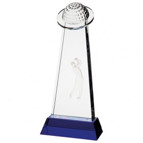 Stellar 3D Crystal Golf Award- 2 Sizes