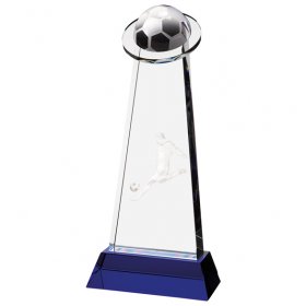 Stellar 3D Crystal Football Award- 2 Sizes