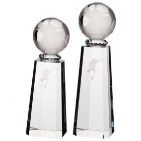 Synergy 3D Crystal Football Award- 2 Sizes