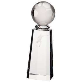 Synergy 3D Crystal Football Award- 2 Sizes