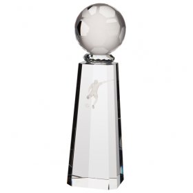 Synergy 3D Crystal Football Award- 2 Sizes