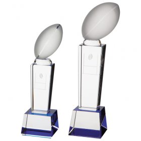 Tribute Rugby Crystal Award - 2 Sizes
