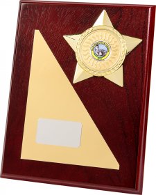 Wooden Plaque with Star - 3 Sizes