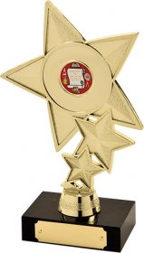 Star Trophy Gold on Marble Base - 2 Sizes