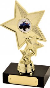 Star Trophy Gold on Marble Base - 2 Sizes