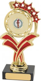 Trophy Gold Top with Red on Marble Base - 2 Sizes