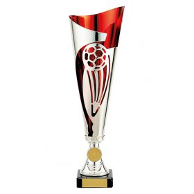 Champions Football Cup Silver & Red- 3 Sizes