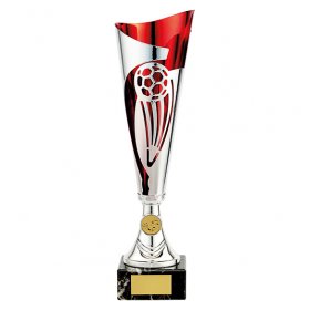 Champions Football Cup Silver & Red- 3 Sizes