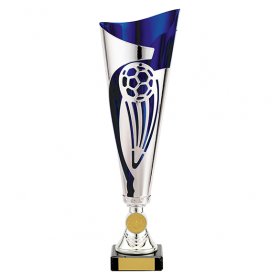 Champions Football Cup Silver & Blue - 3 Sizes