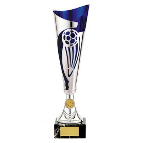 Champions Football Cup Silver & Blue - 3 Sizes