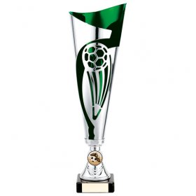 Champions Football Cup Silver & Green - 3 Sizes