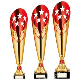 Legendary Laser Cut Metal Cup Gold & Red - 3 Sizes