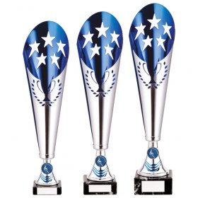 Legendary Laser Cut Metal Cup Silver & Blue - 3 Sizes