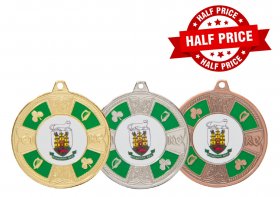 Eire Enamel Medal 50mm - Gold, Silver & Bronze