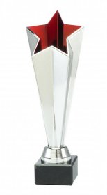  Star Award Silver & Red - 3 Sizes