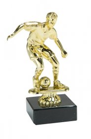  Football Trophy Figure Male Gold - 13.5cm