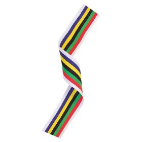 Medal Ribbon Olympic 22mm wide with clip