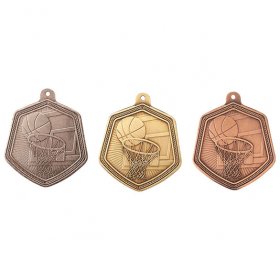 Falcon Medal Series Basketball - 65mm - Antique Gold, Antique Silver & Antique Bronze