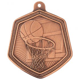 Falcon Medal Series Basketball - 65mm - Antique Gold, Antique Silver & Antique Bronze