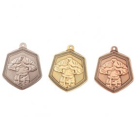 Falcon Medal Series Martial Arts - 65mm - Antique Gold, Antique Silver & Antique Bronze