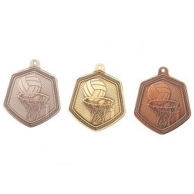 Falcon Medal Series Netball - 65mm - Antique Gold, Antique Silver & Antique Bronze