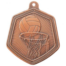 Falcon Medal Series Netball - 65mm - Antique Gold, Antique Silver & Antique Bronze