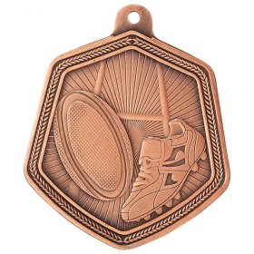 Falcon Medal Series Rugby - 65mm - Antique Gold, Antique Silver & Antique Bronze
