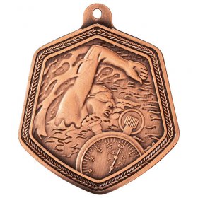 Falcon Medal Series Swimming - 65mm - Antique Gold, Antique Silver & Antique Bronze