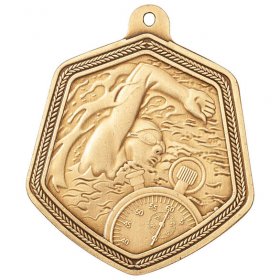 Falcon Medal Series Swimming - 65mm - Antique Gold, Antique Silver & Antique Bronze