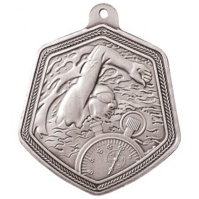 Falcon Medal Series Swimming - 65mm - Antique Gold, Antique Silver & Antique Bronze