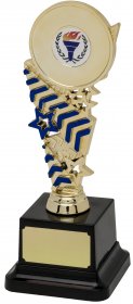 Trophy Gold with Blue Detail on Base - 2 Sizes