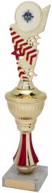 Star Trophy Gold with Red Detail on Marble Base - 3 Sizes